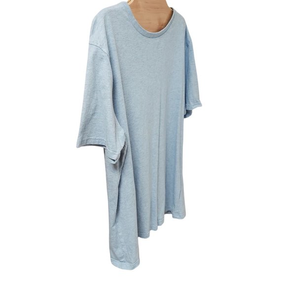 M&S Shirt Mens XL Pale Blue Short Sleeve Casual Lightweight Crewneck Tee - Picture 8 of 8